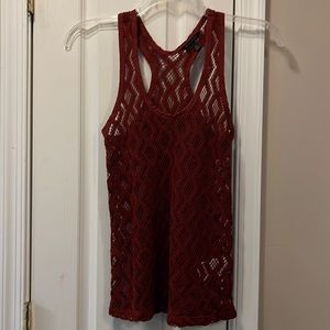 Banana republic racer, back tank, brick, red color, size extra small